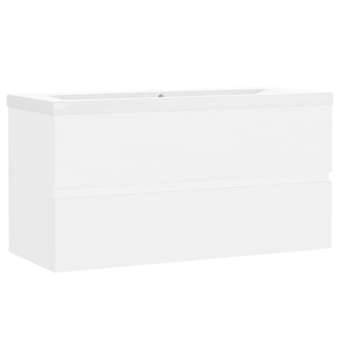 vidaXL Sink Cabinet with Built-in Basin White Engineered Wood