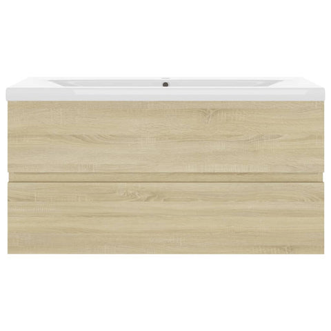vidaXL Sink Cabinet with Built-in Basin Sonoma Oak Engineered Wood