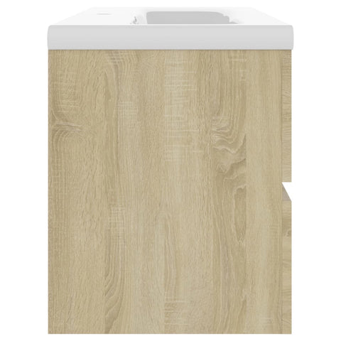 vidaXL Sink Cabinet with Built-in Basin Sonoma Oak Engineered Wood