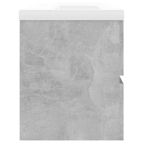 vidaXL Sink Cabinet with Built-in Basin Concrete Grey Engineered Wood