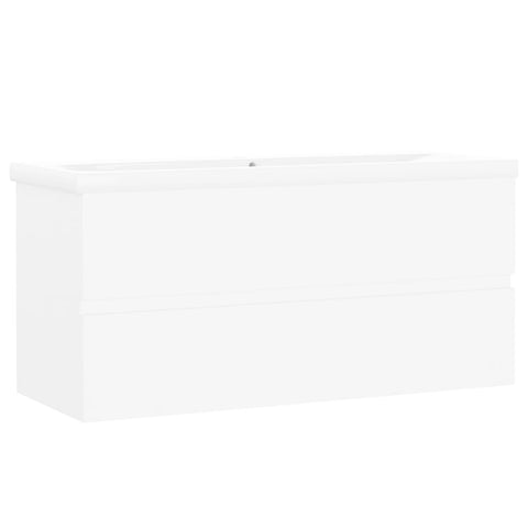 vidaXL Sink Cabinet with Built-in Basin White Engineered Wood
