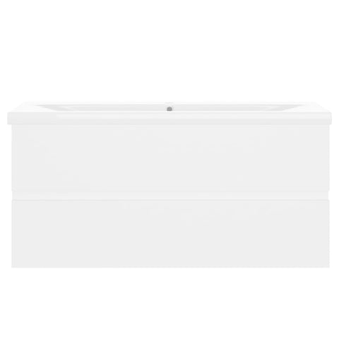 vidaXL Sink Cabinet with Built-in Basin White Engineered Wood