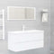vidaXL Sink Cabinet with Built-in Basin White Engineered Wood