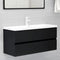 vidaXL Sink Cabinet with Built-in Basin Black Engineered Wood