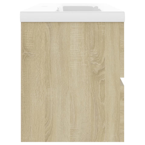 vidaXL Sink Cabinet with Built-in Basin Sonoma Oak Engineered Wood