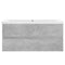 vidaXL Sink Cabinet with Built-in Basin Concrete Grey Engineered Wood