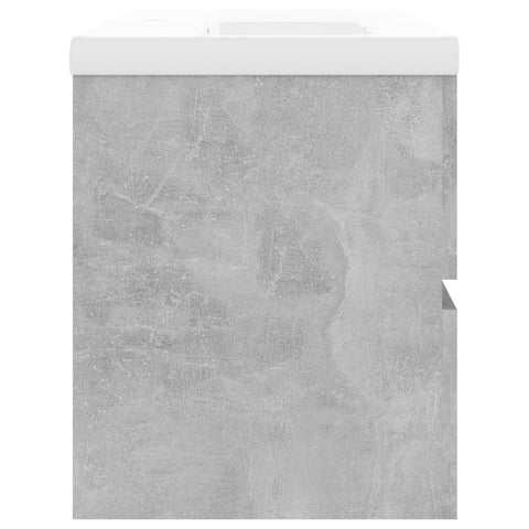 vidaXL Sink Cabinet with Built-in Basin Concrete Grey Engineered Wood