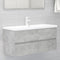 vidaXL Sink Cabinet with Built-in Basin Concrete Grey Engineered Wood