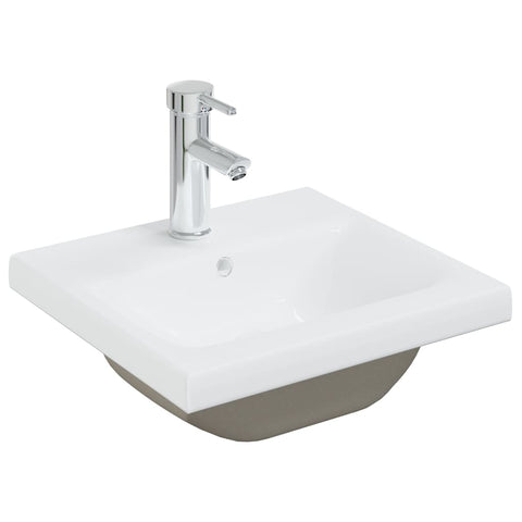 vidaXL Sink Cabinet with Built-in Basin White Engineered Wood