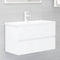 vidaXL Sink Cabinet with Built-in Basin White Engineered Wood