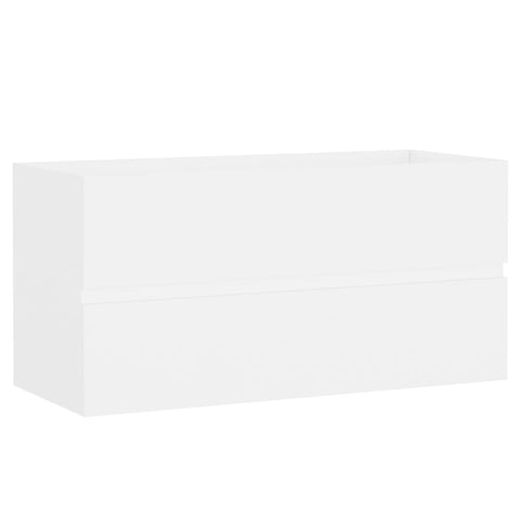 vidaXL Sink Cabinet with Built-in Basin White Engineered Wood