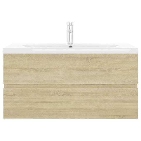 vidaXL Sink Cabinet with Built-in Basin Sonoma Oak Engineered Wood