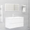 vidaXL Sink Cabinet with Built-in Basin High Gloss White Engineered Wood