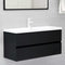 vidaXL Sink Cabinet with Built-in Basin Black Engineered Wood