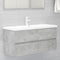 vidaXL Sink Cabinet with Built-in Basin Concrete Grey Engineered Wood