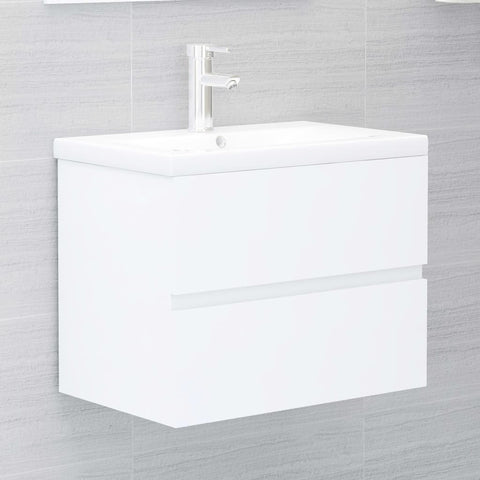 vidaXL Bathroom Furniture Set White Engineered Wood