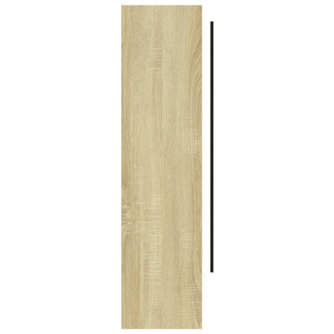 vidaXL Bathroom Mirror Cabinet 80x15x60 cm MDF White and Oak