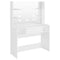 vidaXL Makeup Table with LED Lights 100x40x135 cm MDF White