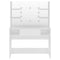 vidaXL Makeup Table with LED Lights 100x40x135 cm MDF White