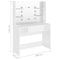vidaXL Makeup Table with LED Lights 100x40x135 cm MDF White