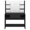 vidaXL Makeup Table with LED Lights 100x40x135 cm MDF Black