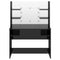 vidaXL Makeup Table with LED Lights 100x40x135 cm MDF Shining Black