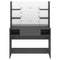 vidaXL Makeup Table with LED Lights 100x40x135 cm MDF Grey