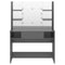 vidaXL Makeup Table with LED Lights 100x40x135 cm MDF Shining Grey