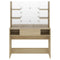 vidaXL Makeup Table with LED Lights 100x40x135 cm MDF Oak