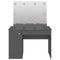 vidaXL Makeup Table with LED Lights 110x55x145 cm MDF Grey