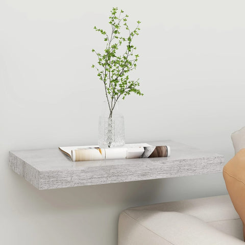 vidaXL Floating Wall Shelf Concrete Grey 40x23x3.8 cm MDF
