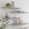 vidaXL Floating Wall Shelves 4 pcs Concrete Grey 80x23.5x3.8 cm MDF
