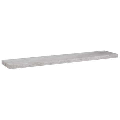vidaXL Floating Wall Shelf Concrete Grey 120x23.5x3.8 cm MDF