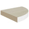 vidaXL Wall Corner Shelf Oak and White 25x25x3.8 cm MDF