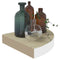 vidaXL Wall Corner Shelf Oak and White 25x25x3.8 cm MDF