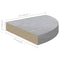 vidaXL Wall Corner Shelf Concrete Grey 25x25x3.8 cm MDF