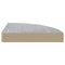 vidaXL Wall Corner Shelf Concrete Grey 35x35x3.8 cm MDF