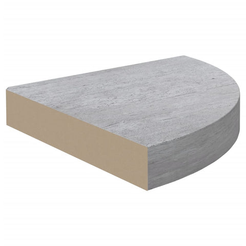 vidaXL Wall Corner Shelves 2 pcs Concrete Grey 35x35x3.8 cm MDF