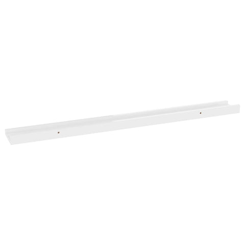 vidaXL Wall Shelves 2 pcs High Gloss White 80x9x3 cm