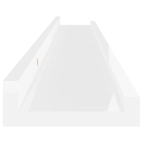 vidaXL Wall Shelves 2 pcs High Gloss White 80x9x3 cm