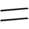 vidaXL Wall Shelves 2 pcs Black 115x9x3 cm
