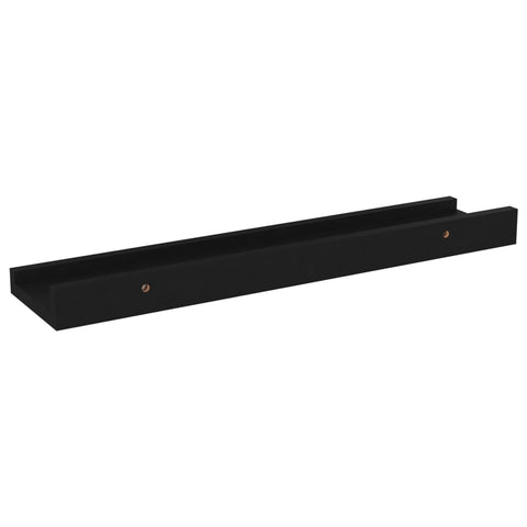 vidaXL Wall Shelves 4 pcs Black 40x9x3 cm