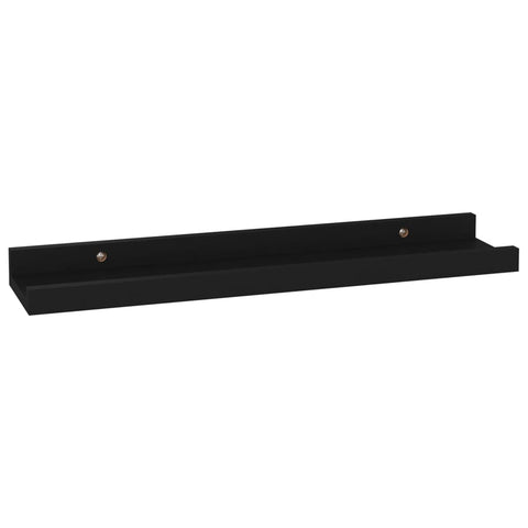 vidaXL Wall Shelves 4 pcs Black 40x9x3 cm