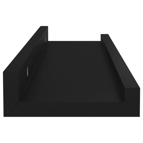 vidaXL Wall Shelves 4 pcs Black 40x9x3 cm