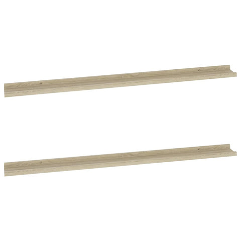 vidaXL Wall Shelves 2 pcs Sonoma Oak 115x9x3 cm