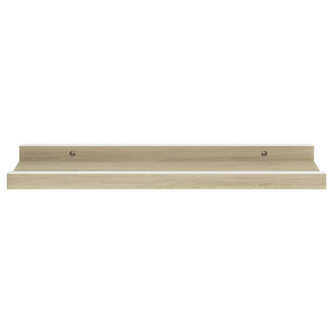 vidaXL Wall Shelves 2 pcs White and Sonoma Oak 40x9x3 cm