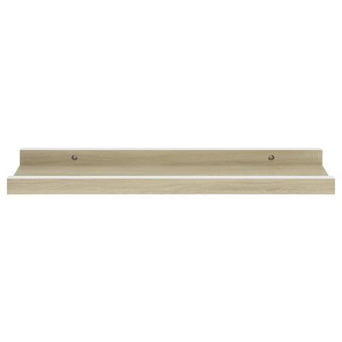 vidaXL Wall Shelves 4 pcs White and Sonoma Oak 40x9x3 cm