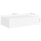 vidaXL Wall-mounted Drawer Shelf White 40x23.5x10 cm MDF