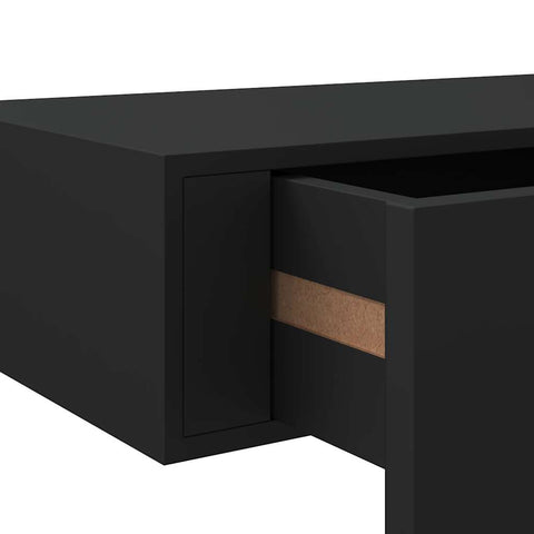 vidaXL Wall-mounted Drawer Shelf Black 40x23.5x10cm MDF