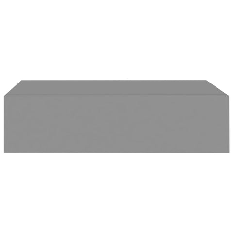 vidaXL Wall-mounted Drawer Shelf Grey 40x23.5x10cm MDF